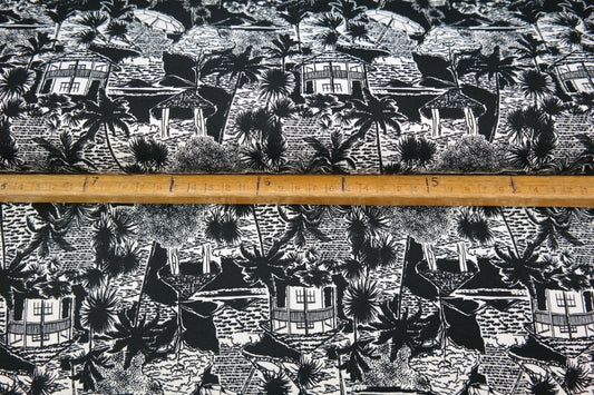 Jersey Tropic schwarz