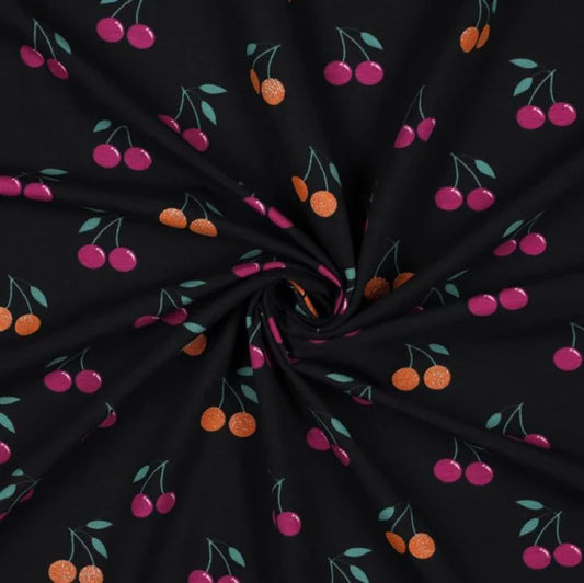 Jersey Kirschen mit Glitzer